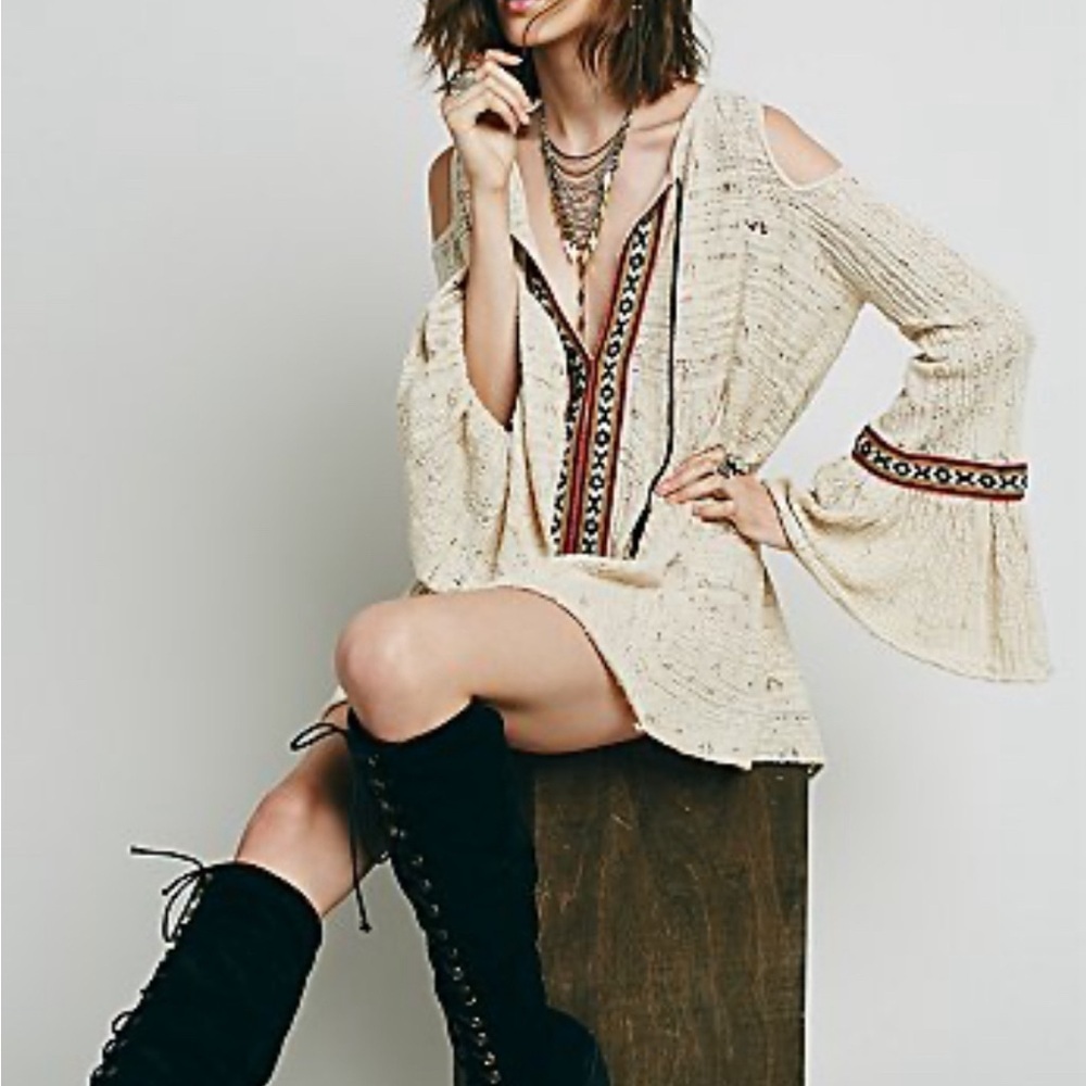 Free People “For The Love of Flowers” Tunic Mini, Sz M